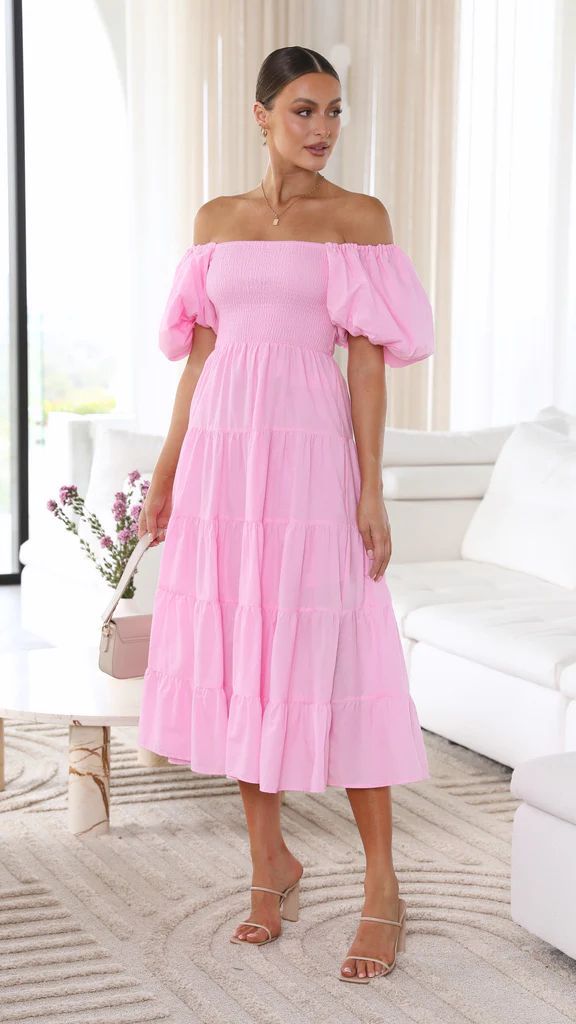 W&W Mode - Schulterfreies Midikleid