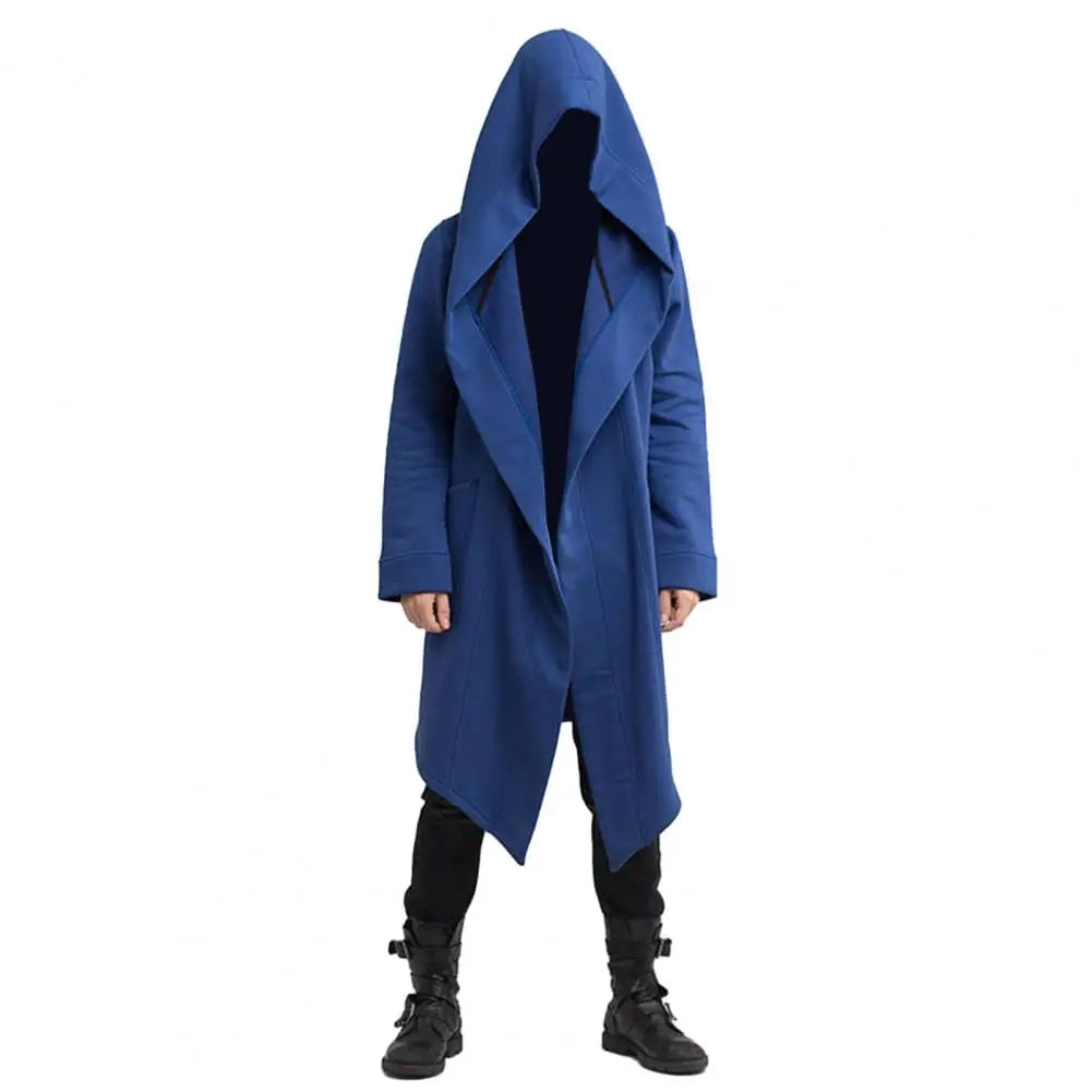 W&W Mode | Lange Strickjacke Im Gothic Stil Mit Kapuze Für Herren