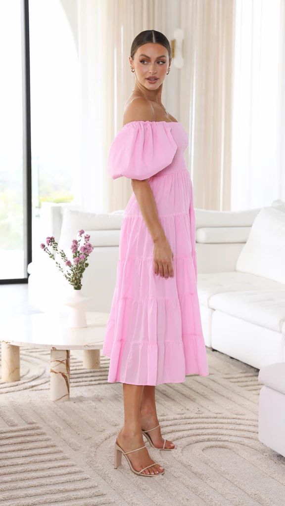 W&W Mode - Schulterfreies Midikleid