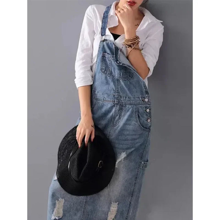 W&W Mode | Lässiges Denim Trägerkleid