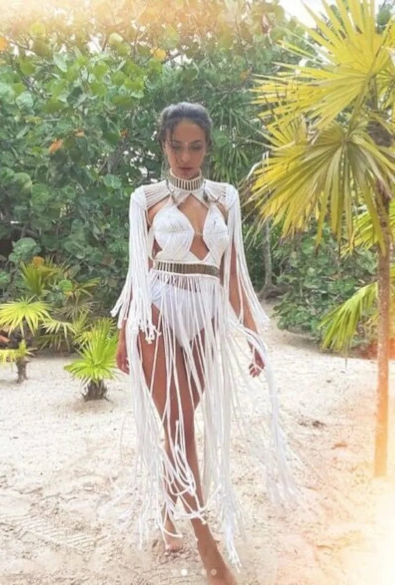 W&W Mode | Bohemian Häkel Strick Strandüberwurf