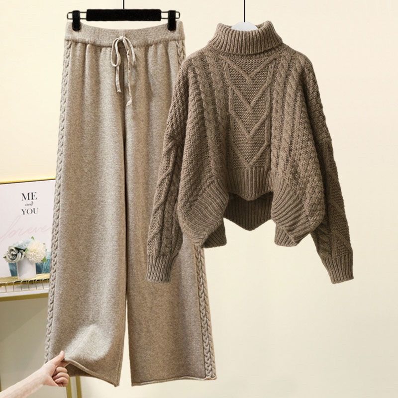W&W Mode | Elegantes Set Aus Rollkragenpullover Und Lockerer Hose