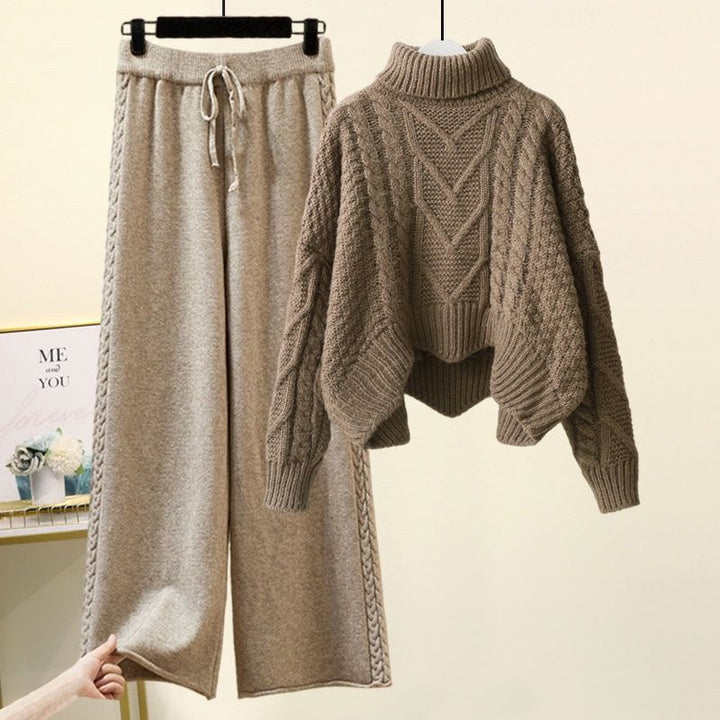 W&W Mode | Elegantes Set Aus Rollkragenpullover Und Lockerer Hose