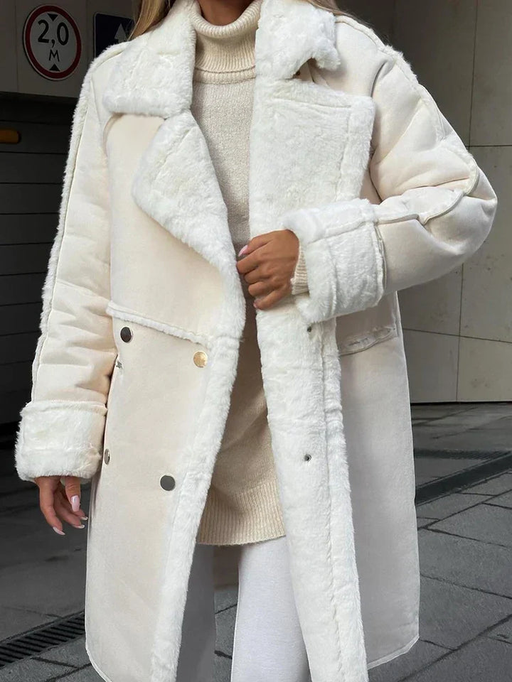 W&W Mode - Lange Kunstpelzjacke