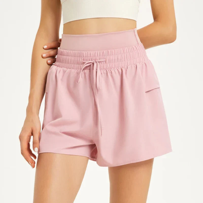 W&W Mode | Atmungsaktive Und Leichte 2 in 1 Quick Dry Shorts Für Damen Mit Kordelzug