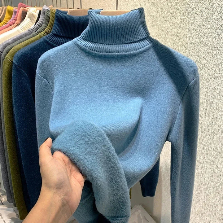 W&W Mode | Rollkragenpullover mit weichem Innenfutter