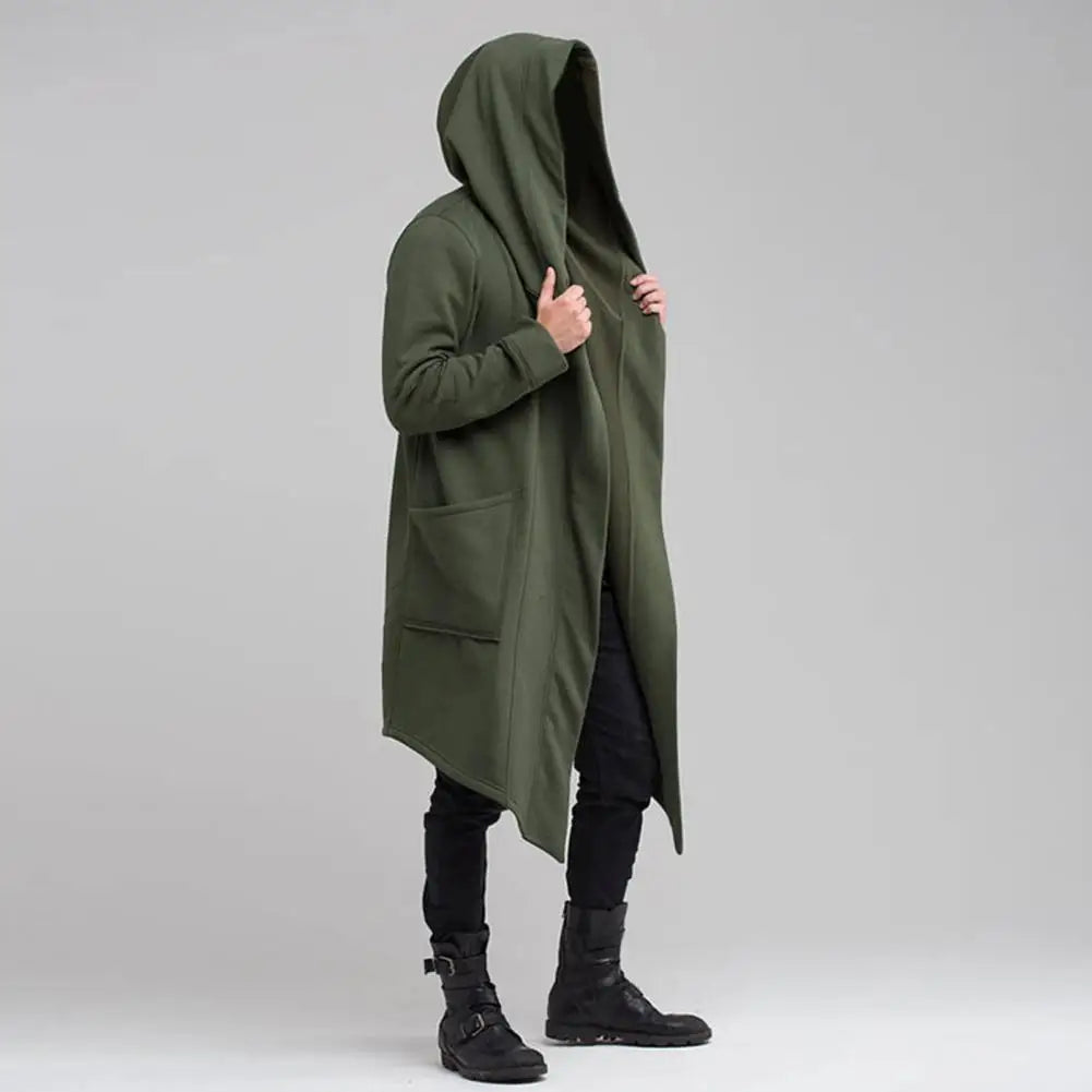 W&W Mode | Lange Strickjacke Im Gothic Stil Mit Kapuze Für Herren
