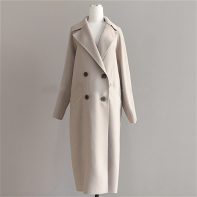 W&W Mode | Langer Wollmantel für Damen mit elegantem Stil und Wärme