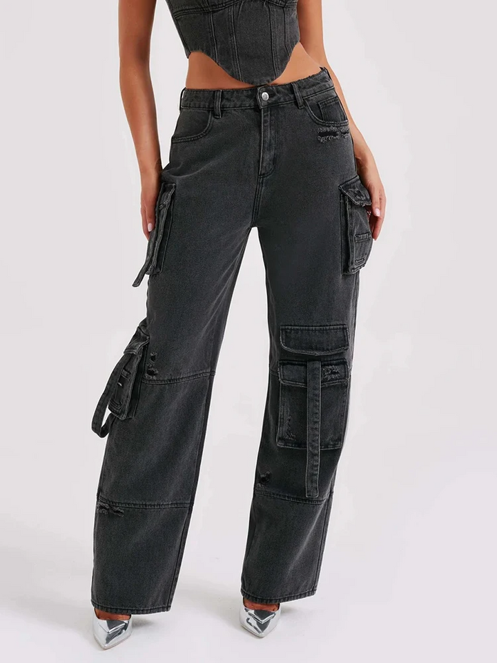 Damen Cargohose aus Denim