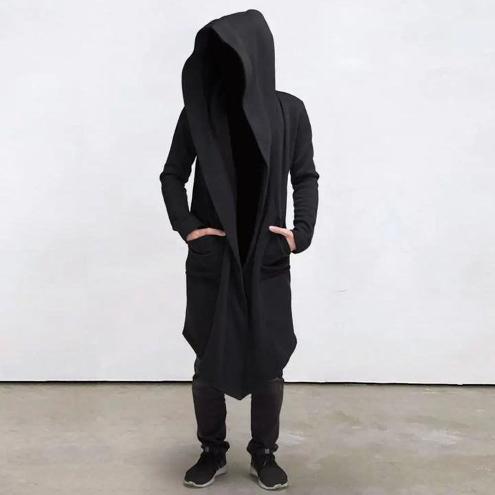 W&W Mode | Lange Strickjacke Im Gothic Stil Mit Kapuze Für Herren