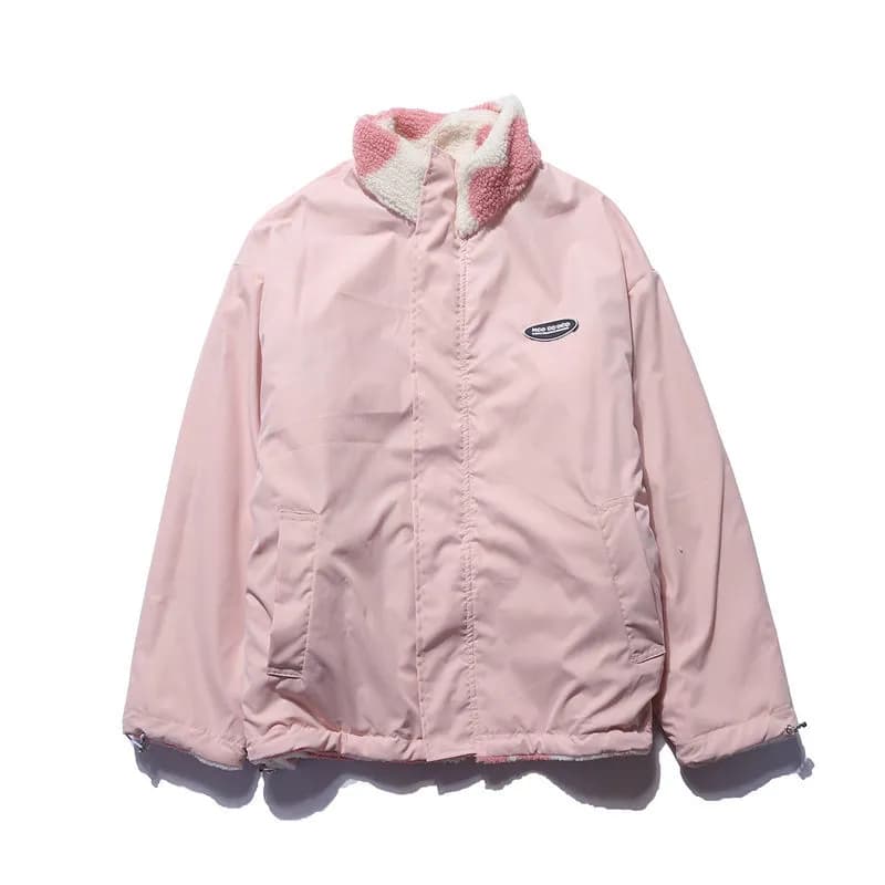 Damen Winterjacke aus Polyester mit Herz-Muster & Wärmender Fütterung | W&W Mode