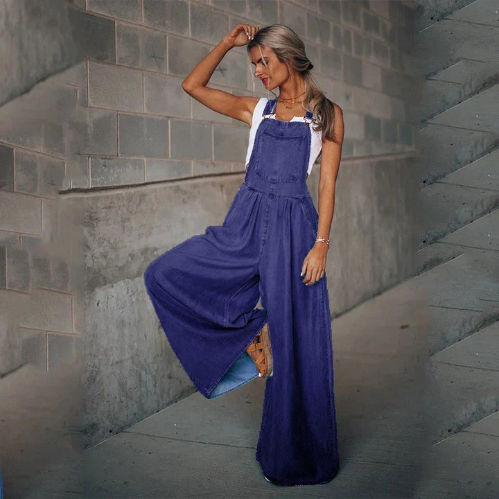 Damen-Latzhose aus Oversize-Denim