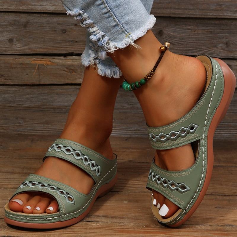 W&W Mode Sandalen | Klassisch elegante orthopädische Sandalen für Frauen
