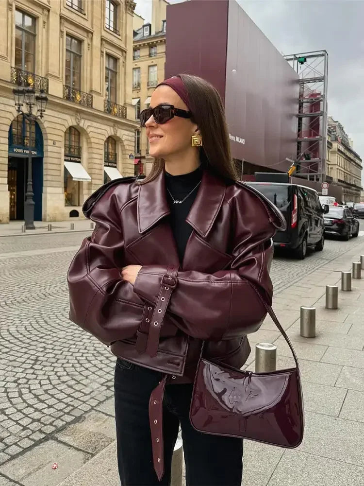 W&W Mode | Kurze Lederjacke Damen
