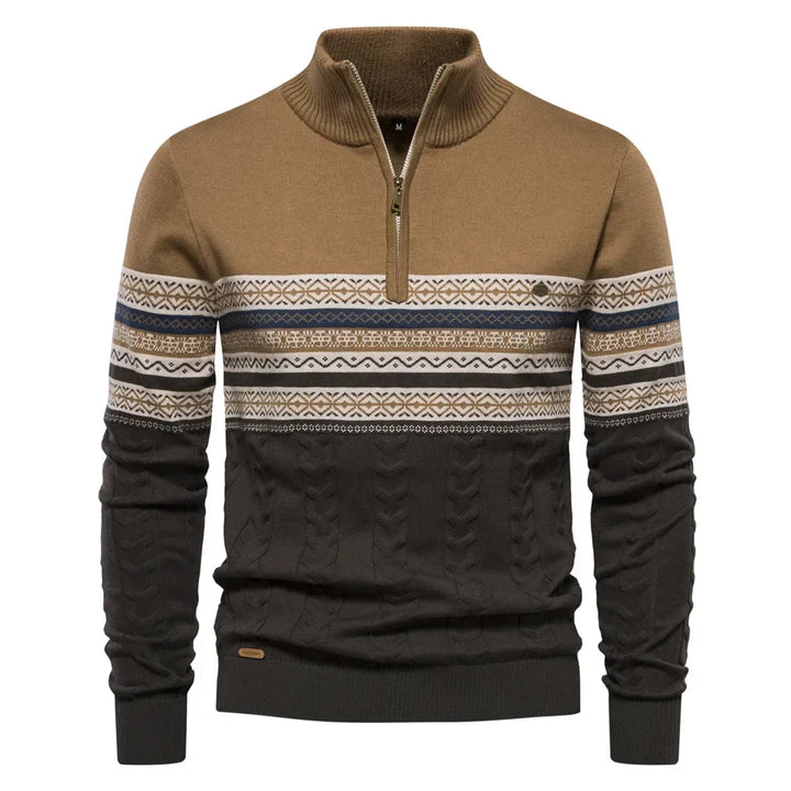 W&W Mode - Wärmender Strickpullover mit Halbem Rollkragen