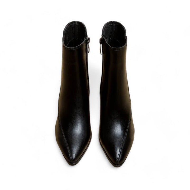 W&W Mode - Frauen trendige klobige Absatzstiefel mit spitzem Zehen und wasserdichter Plattform