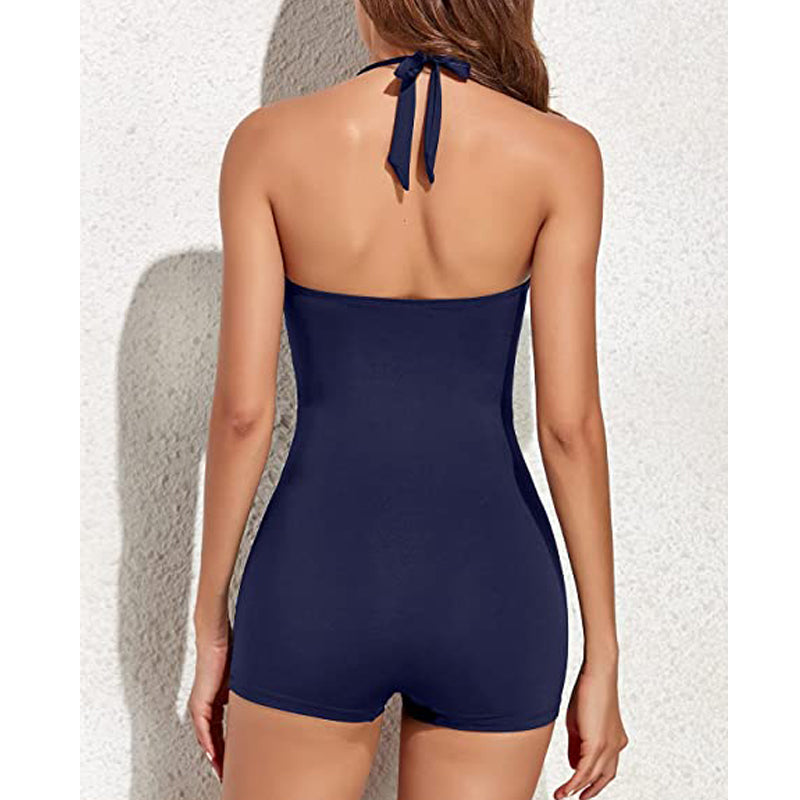 W&W Mode | Elegantes Retro Badeanzug Mit Shorts