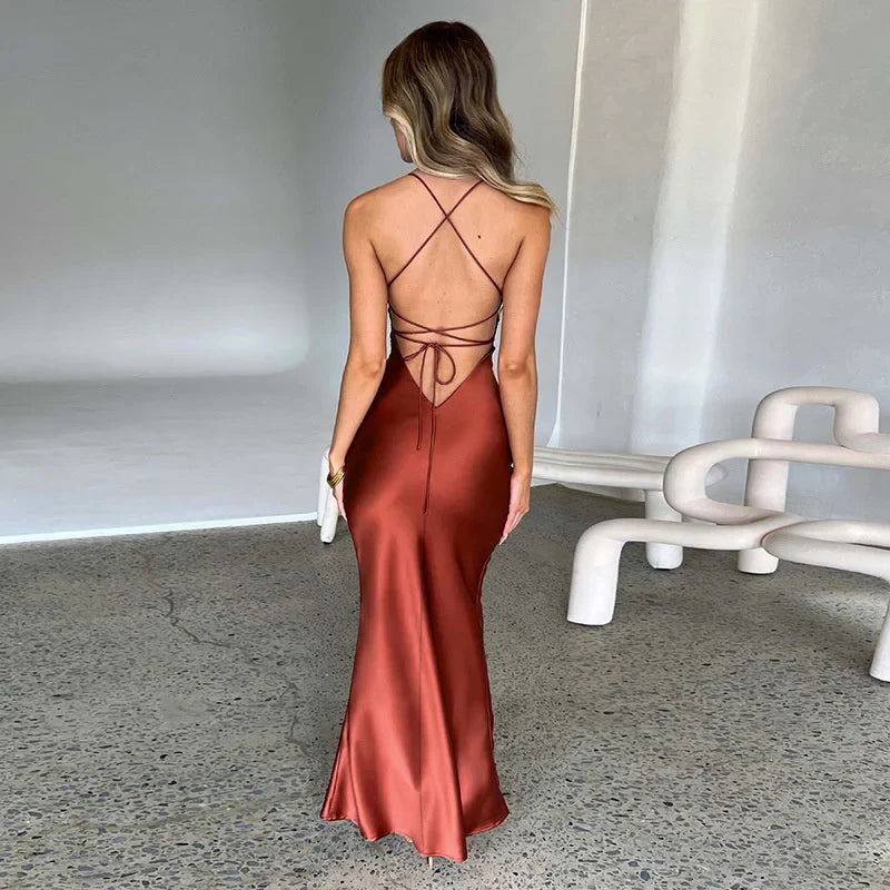 Maxikleid mit Seitenschlitz