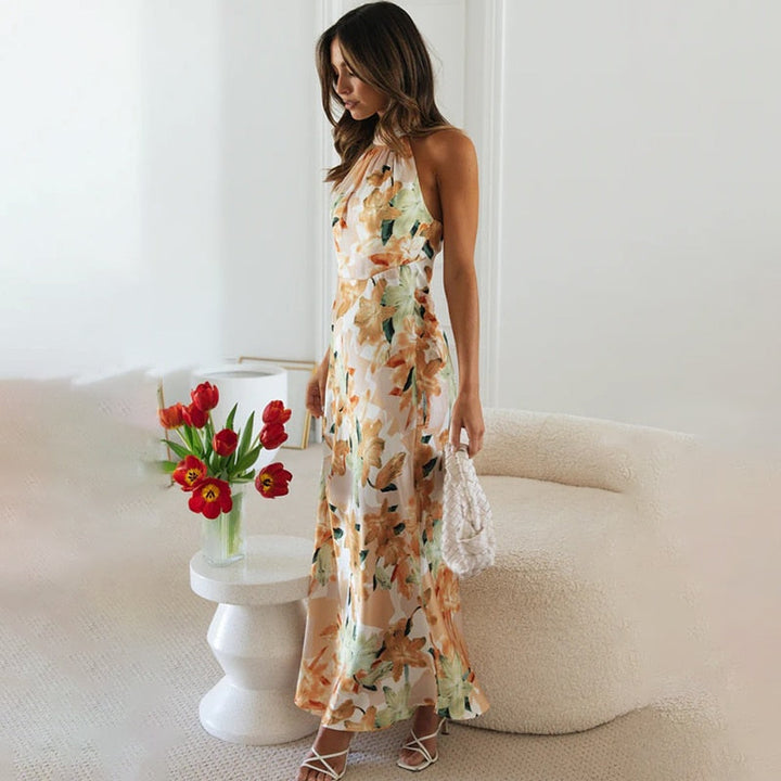 W&W Mode - Satin-Kleid mit Blumenmuster