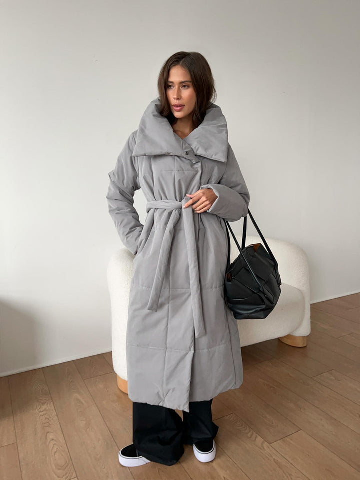 W&W Mode | Langer Wintermantel mit breitem elegantem Kragen
