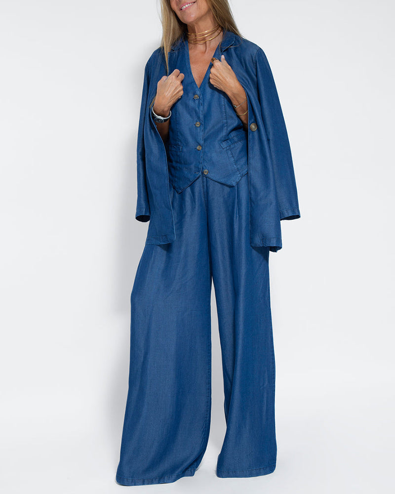 W&W Mode | Damen Elegantes 2-teiliges Leinenset
