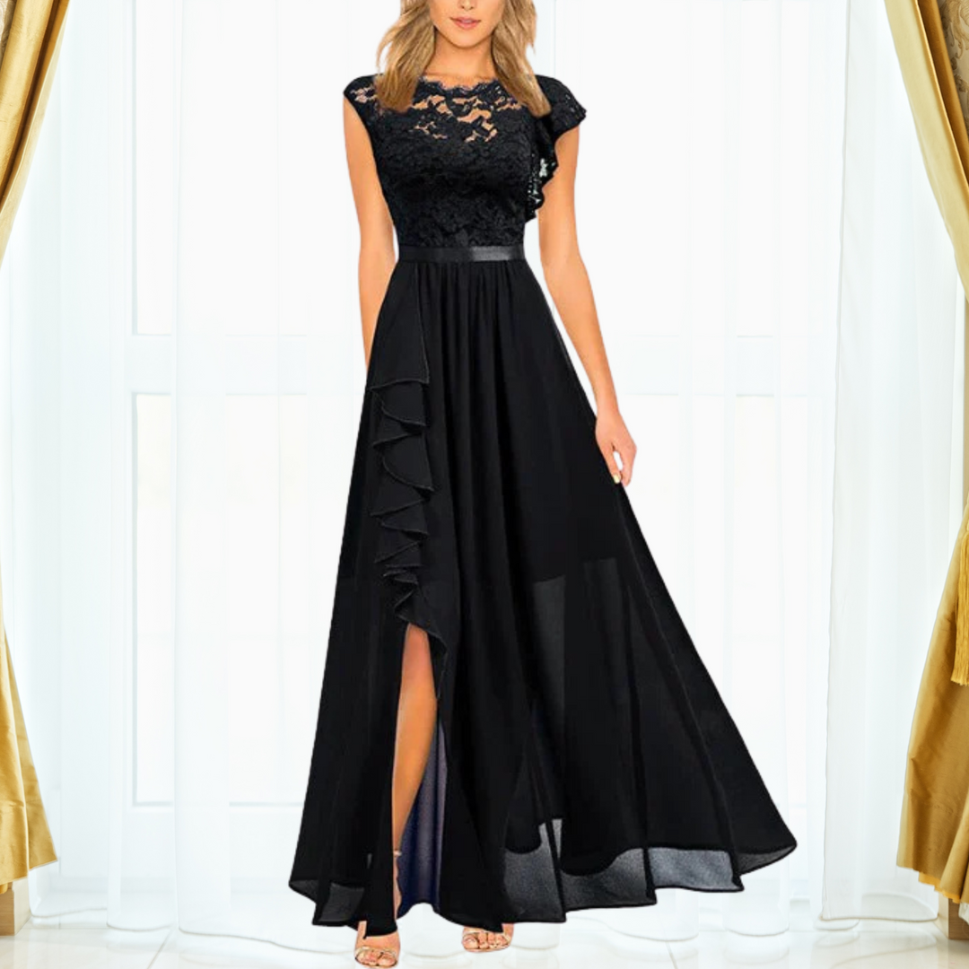 W&W Mode | Elegantes Spitzen Maxi Kleid