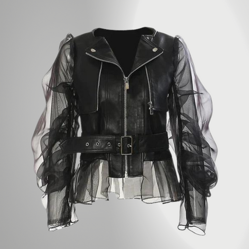 Damen-Lederjacke mit elegantem Design