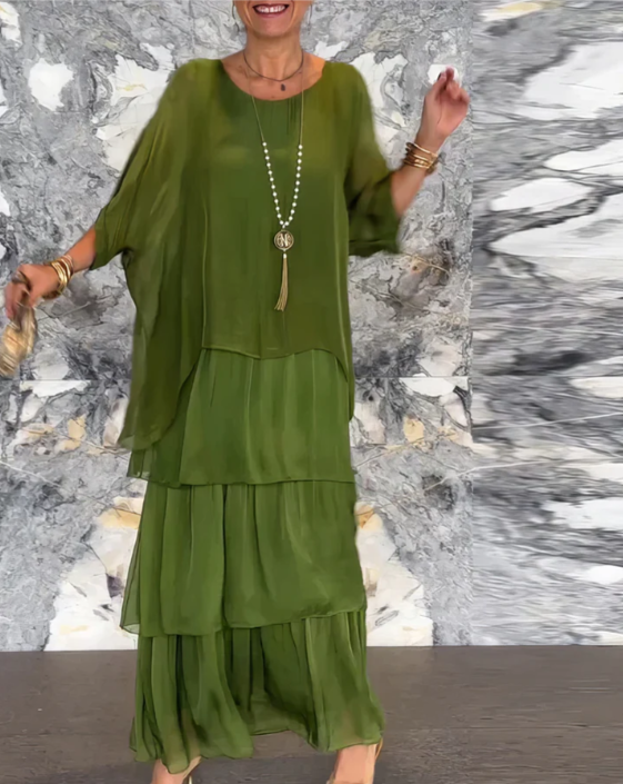 W&W Mode | Maxi Kleid Mit Weitem Rundhalsausschnitt