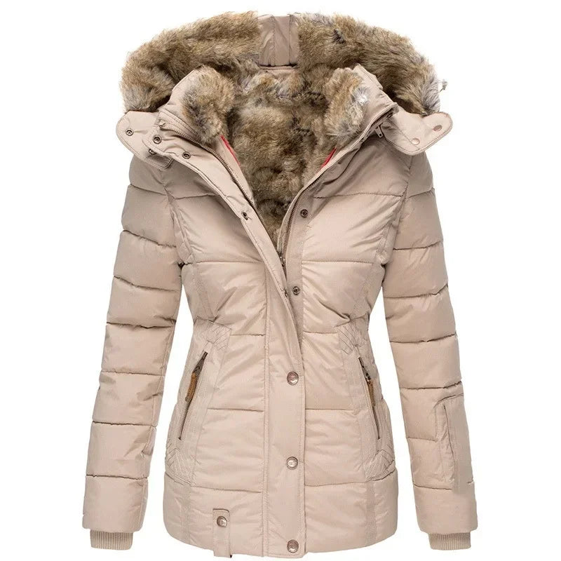 W&W Mode - Wintermantel mit Wollkragen