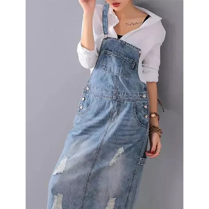 W&W Mode | Lässiges Denim Trägerkleid