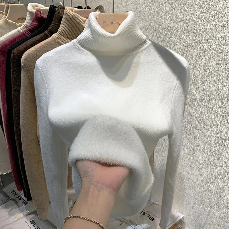 W&W Mode | Rollkragenpullover mit weichem Innenfutter