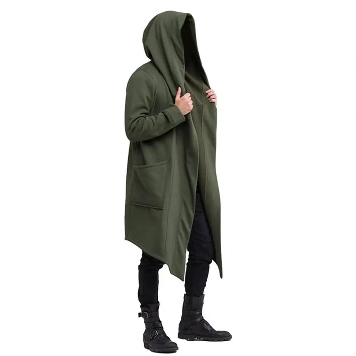 W&W Mode | Lange Strickjacke Im Gothic Stil Mit Kapuze Für Herren