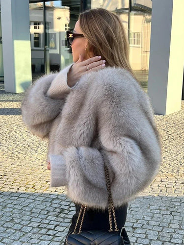 W&W Mode | Eleganter Kunstpelzmantel für Damen – Luxuriöser Look für kalte Tage