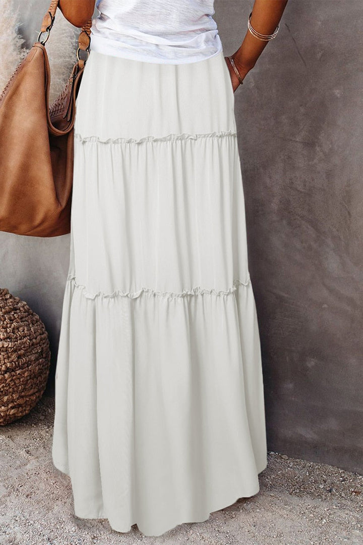 W&W Mode | Langer Hochtaillierter Maxi Rock