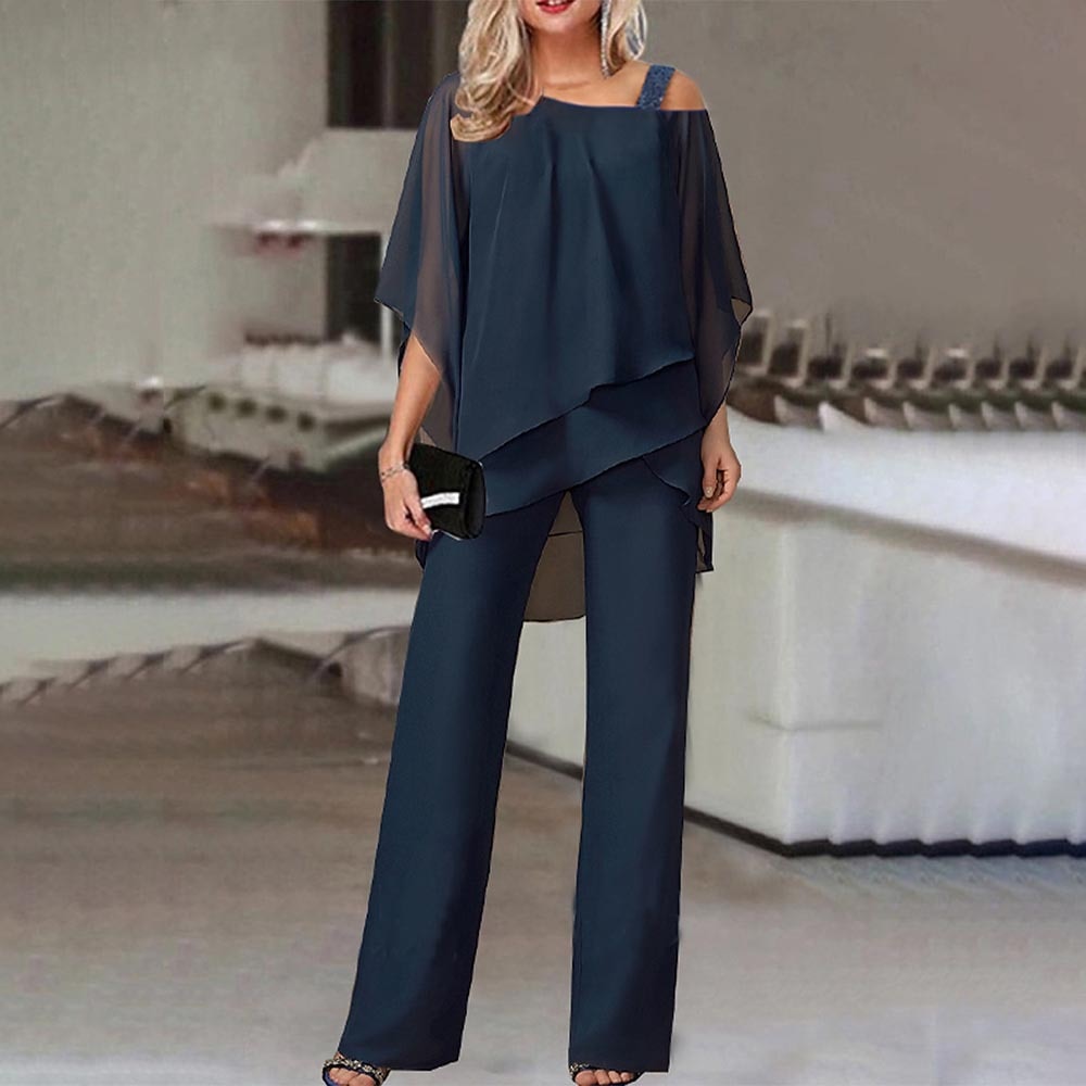 W&W Mode | Damen Jumpsuit | Zweiteiliges Set mit Cold Shoulder Design