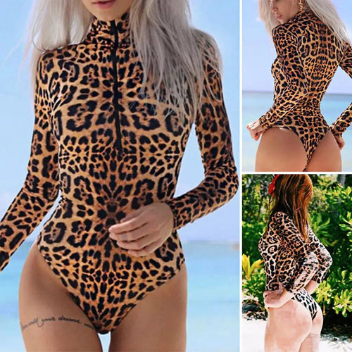 W&W Mode Damen-Schwimm-Playsuit – stylischer Reißverschluss, schmale Passform für Sommer-Badeanzüge