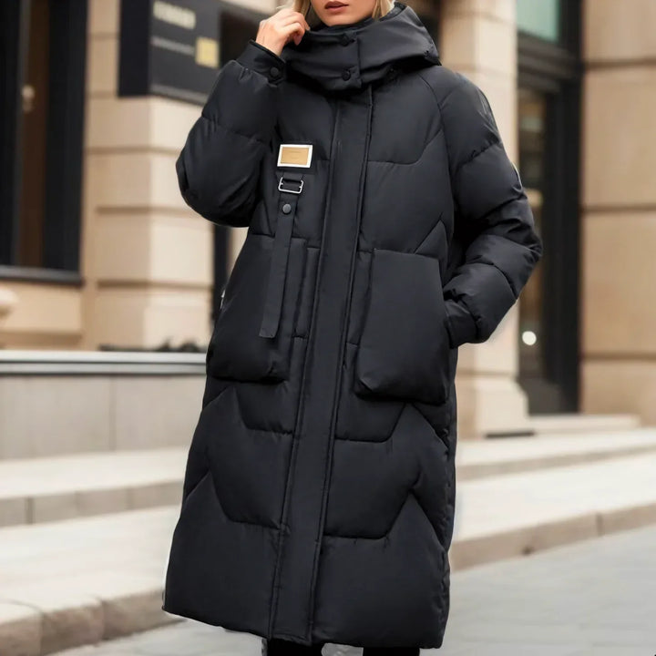 W&W Mode – Elegante lange wasserdichte Pufferjacke