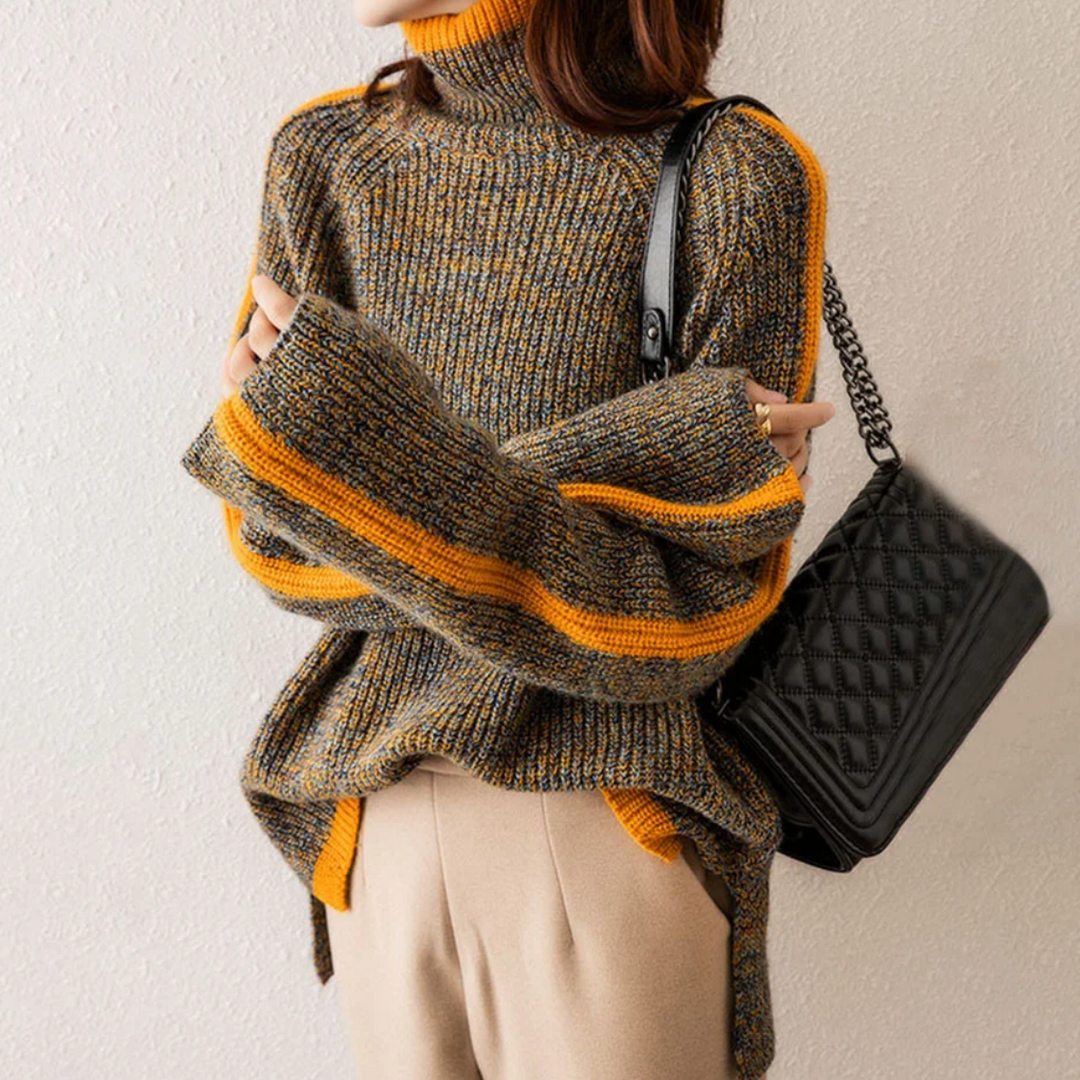 W&W Mode | gestrickter Rollkragenpullover für Frauen