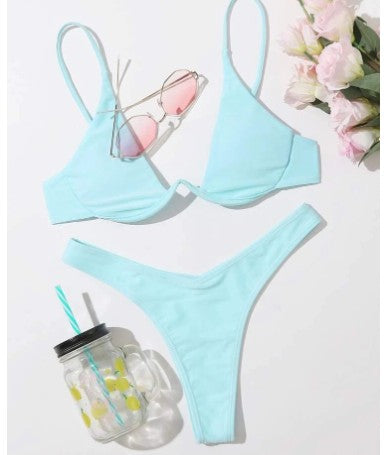 W&W Mode – Bügel-Bikini-Set: Push-up-BH und Tanga-Bademode für Damen