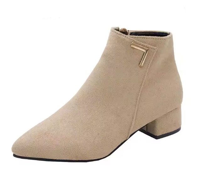 W&W Mode | Stiefeletten Mit Spitzem Schuh Und Seitenreißverschluss Damen Stiefeletten