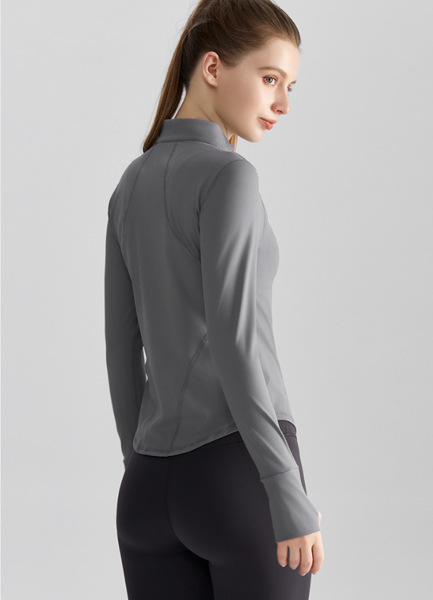 W&W Mode | Schwarze Damen Yoga Jacke | Slim Fit und Bequem