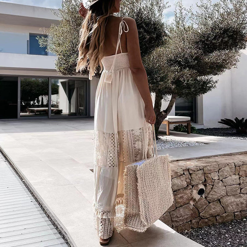 W&W Mode | Spitzen Boho Fließkleid