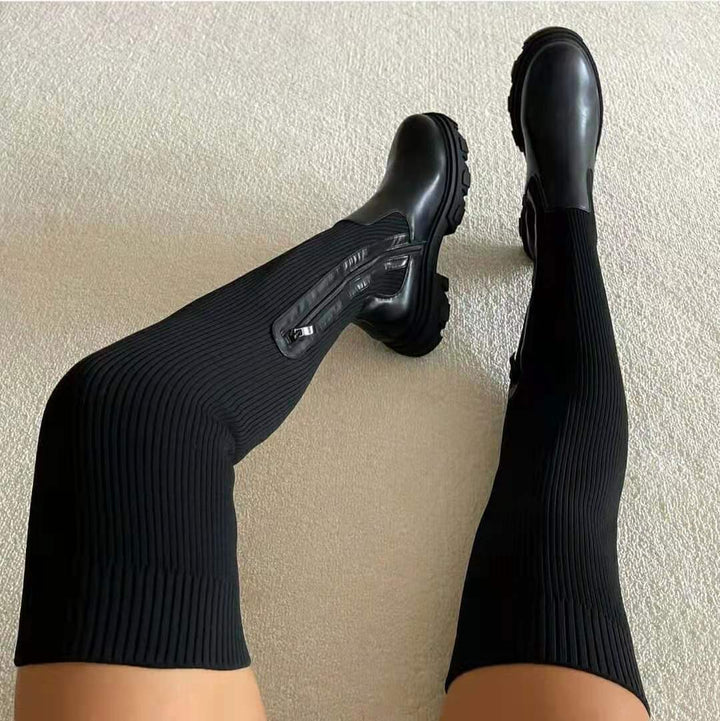 W&W Mode | Stylische Overknee Sock Stiefel für jeden Anlass