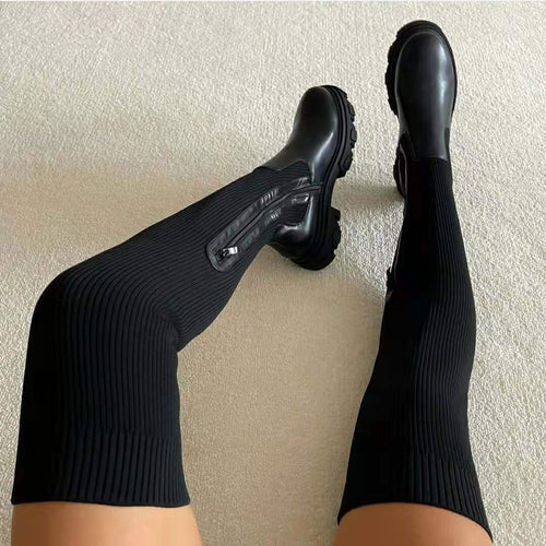 W&W Mode | Stylische Overknee Sock Stiefel für jeden Anlass