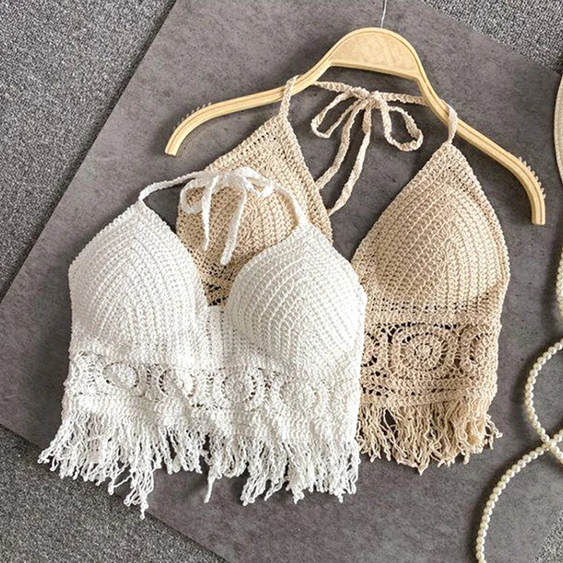 W&W Mode | Häkel Bikini Bh Im Boho Stil Mit Quaste