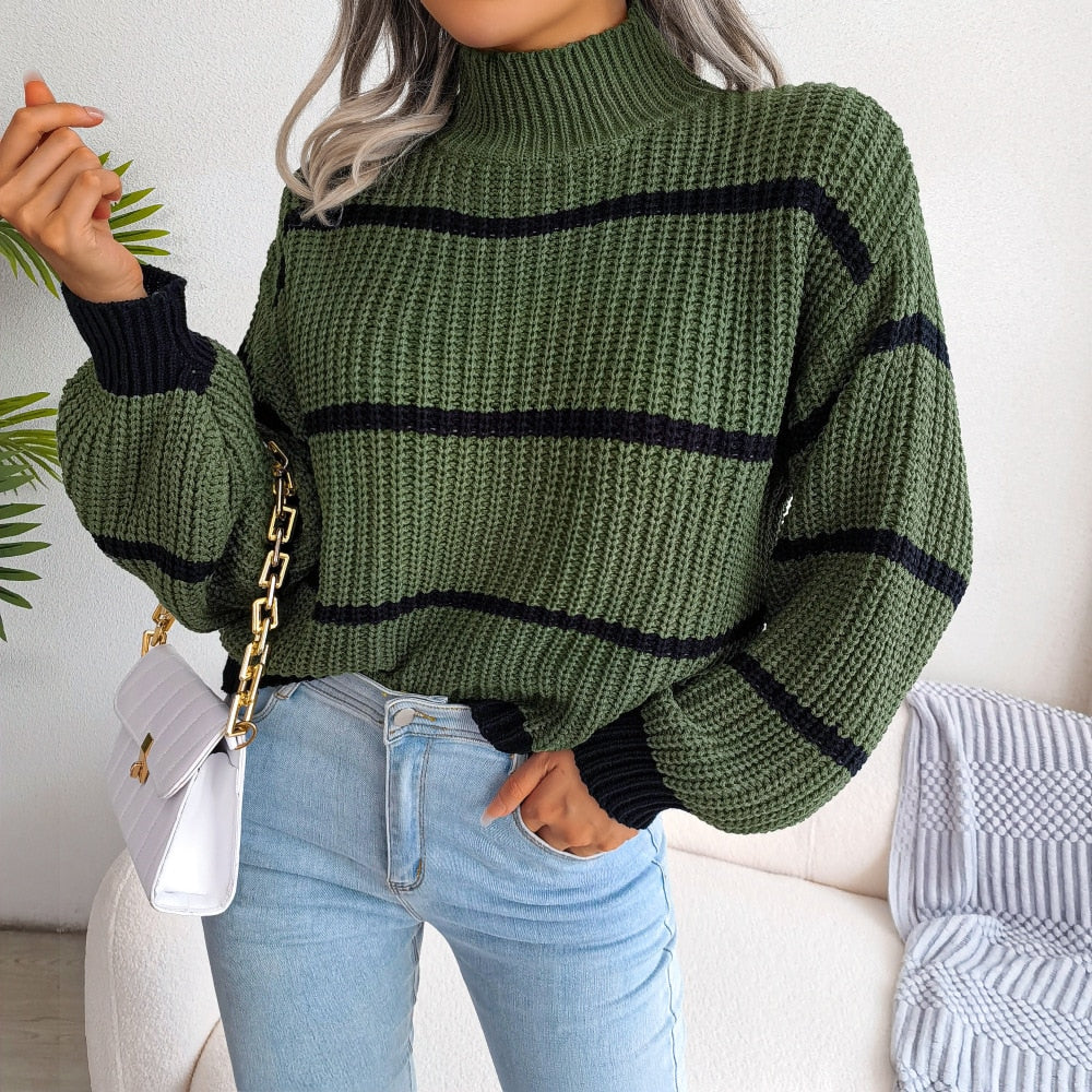 W&W Mode | Lässiger Gestreifter Pullover