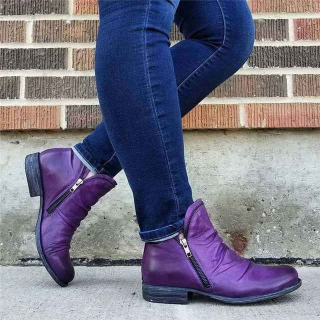 W&W Mode - Damen Reißverschluss Stiefeletten
