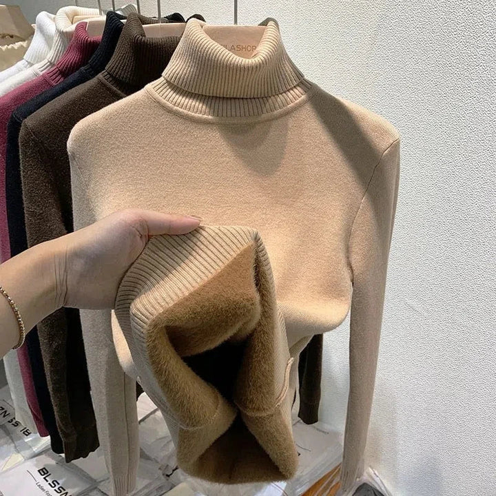 W&W Mode | Rollkragenpullover mit weichem Innenfutter