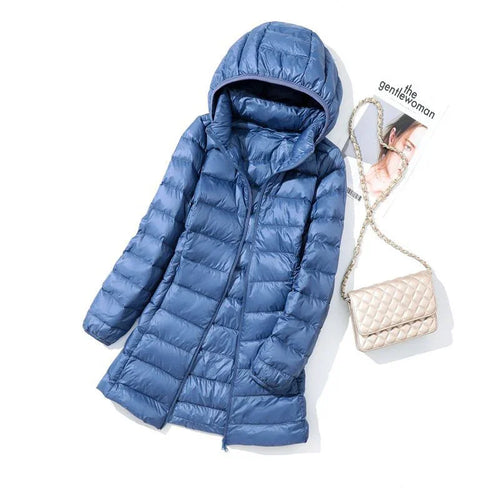 W&W Mode - Damen tragbarer Puffer-Mantel mit abnehmbarer Kapuze