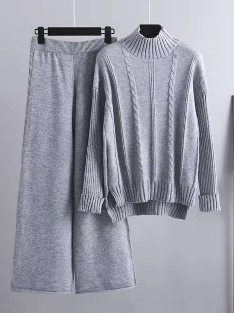 W&W Mode | Modernes, Elegantes Strick-Zweiteiler-Set